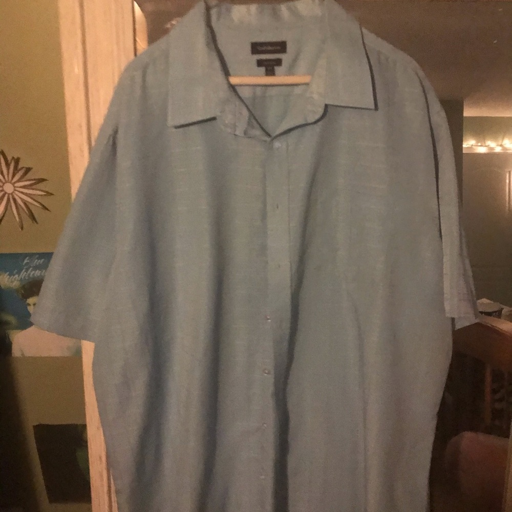 2XL men’s dress shirt light blue